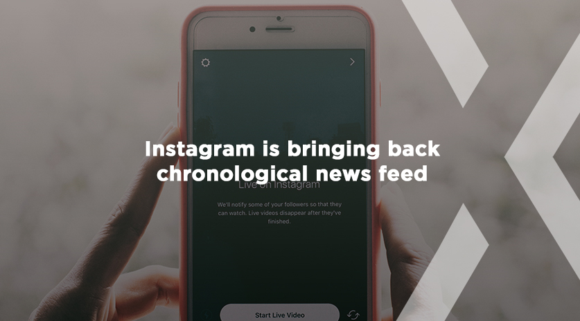 Instagram is bringing back chronological news feed