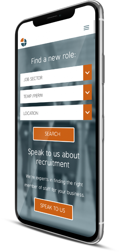 Headway Recruitment website on mobile device