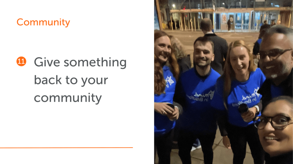 16 lessons I learnt in business number 11. Give something back to your community